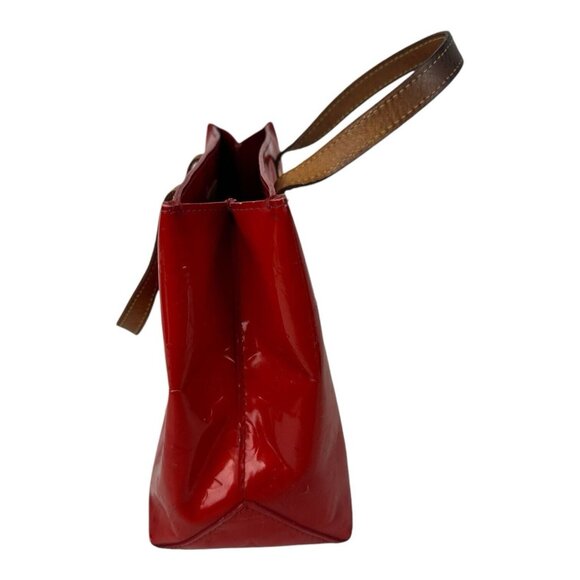 LOUIS VUITTON Reade PM Red Vernis Leather Tote Hand Bag Purse **READ** - Picture 11 of 16